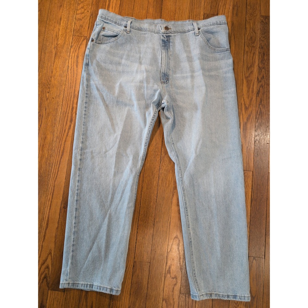 Wrangler Premium Quality Light Wash Stretch Straight Leg Jeans 42x30‎ 1096FXVBI